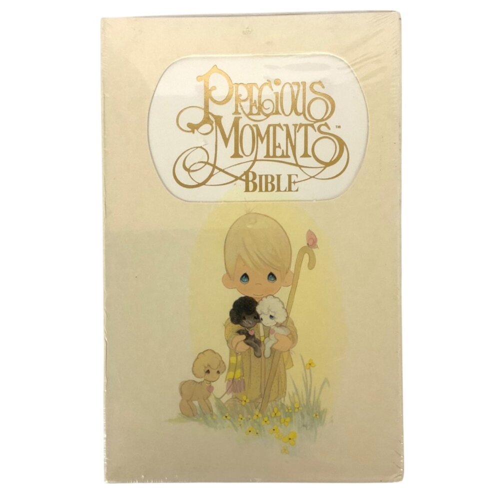 Precious Moments NKJV Childrens Keepsake Bible Illustrated White Hardcover
